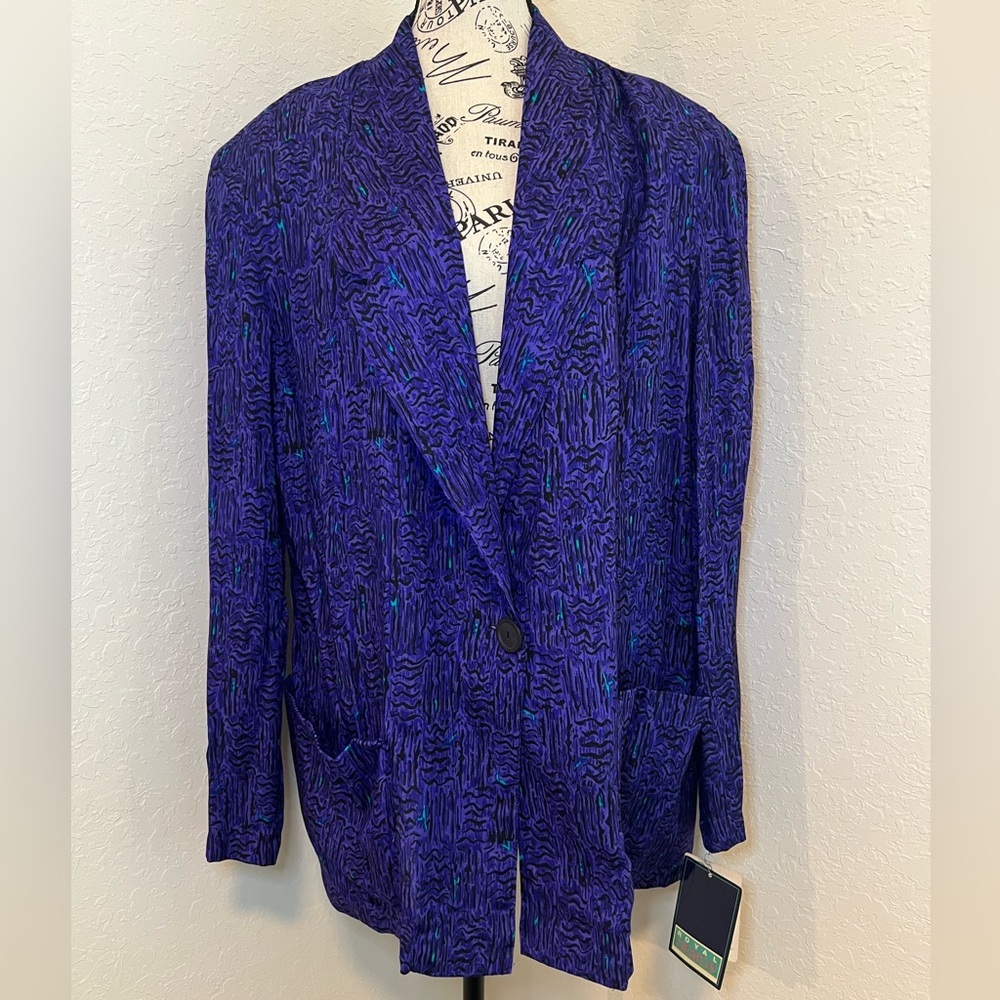 Women’s Vintage Blazer w/ Shoulder Pads NWT Deadstock Career Jacket